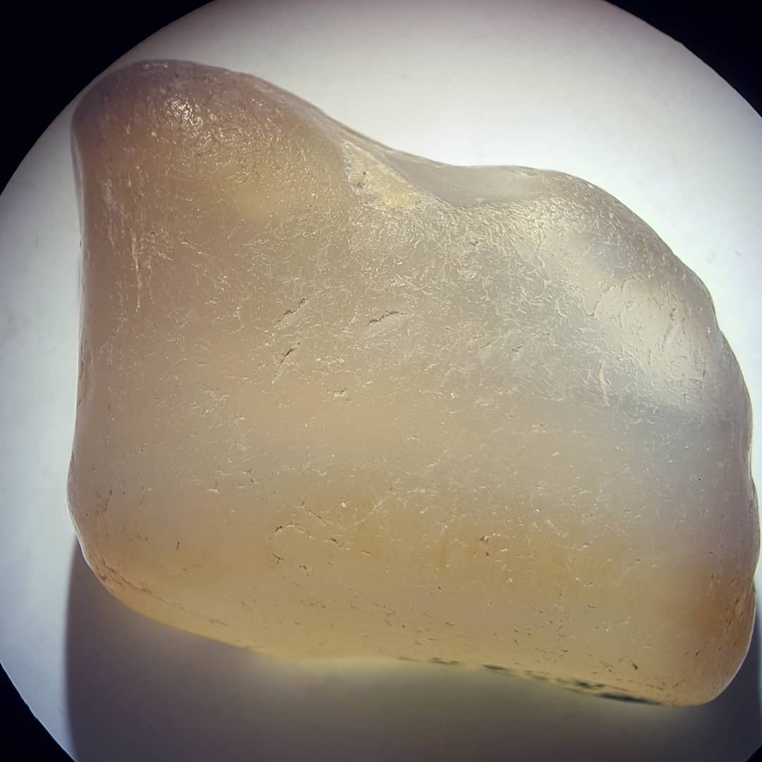 A very smooth chalcedony pebble I found in the mountains of South Canterbury, maybe a gastrolith from a bird such as a Moa 🤔

All the other rocks in the area were jagged and unrounded so this one really stood out.

           